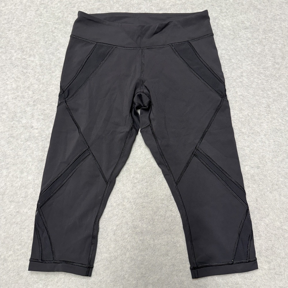 Lululemon Leggings Womens 6 Black Capri 17in Crop Athletic Yoga Running Gym